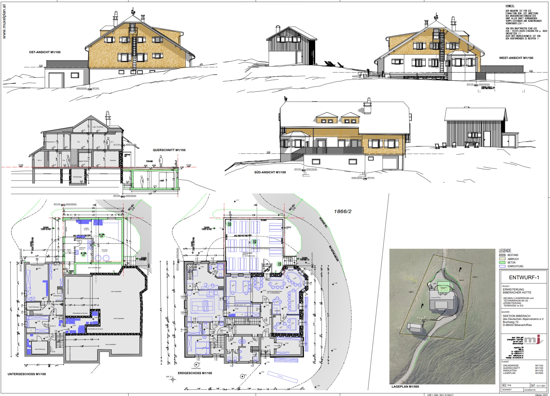 Entwurf Muxel Grundrisse Terrassen Erweiterung 16.11.2021